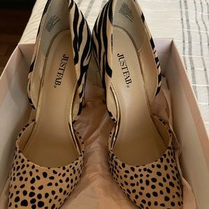 Leopard animal print multi high heel just fab